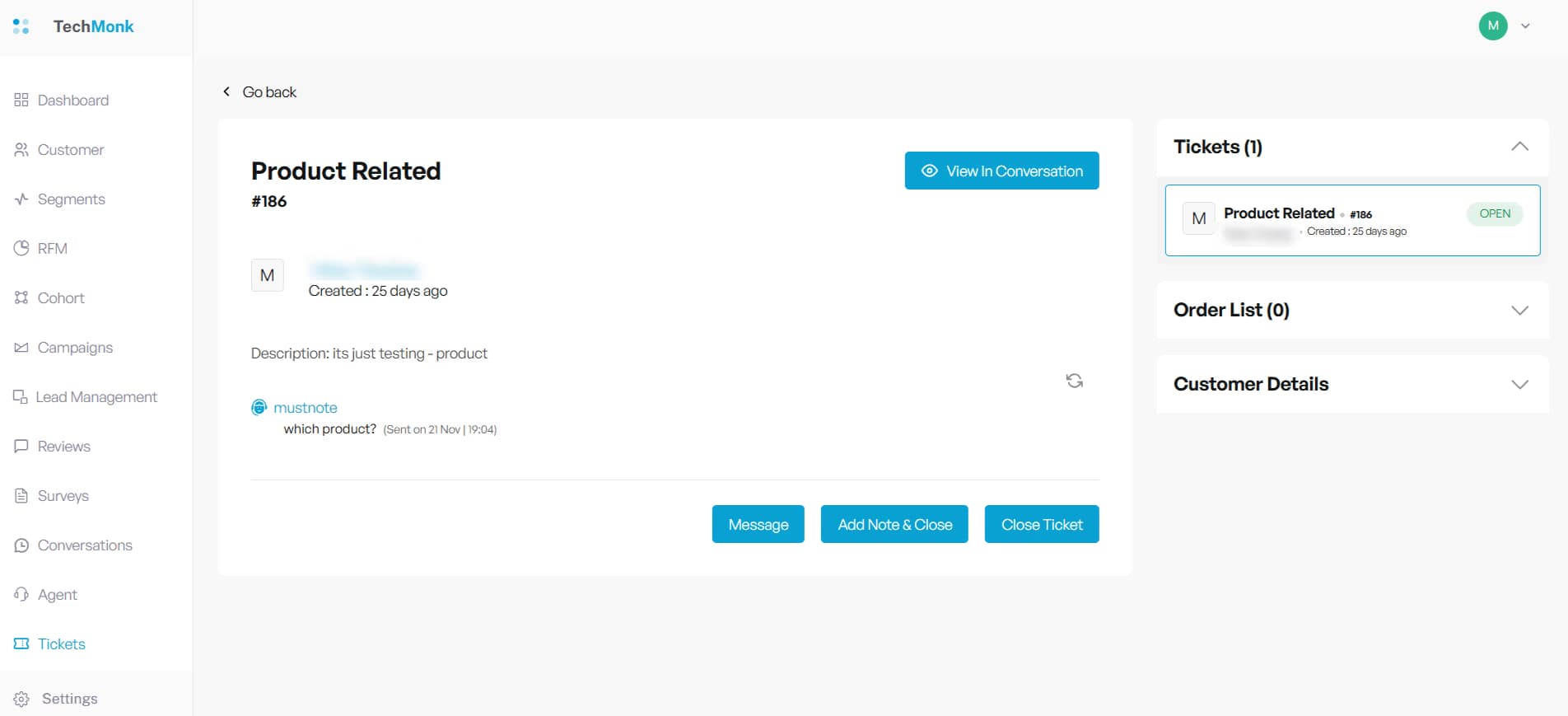 TechMonk's Ticketing Platform
