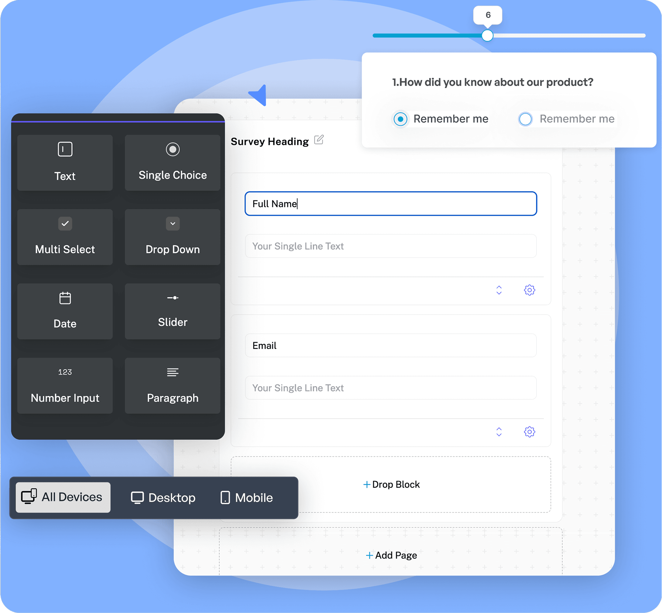 Surveys that capture feedback