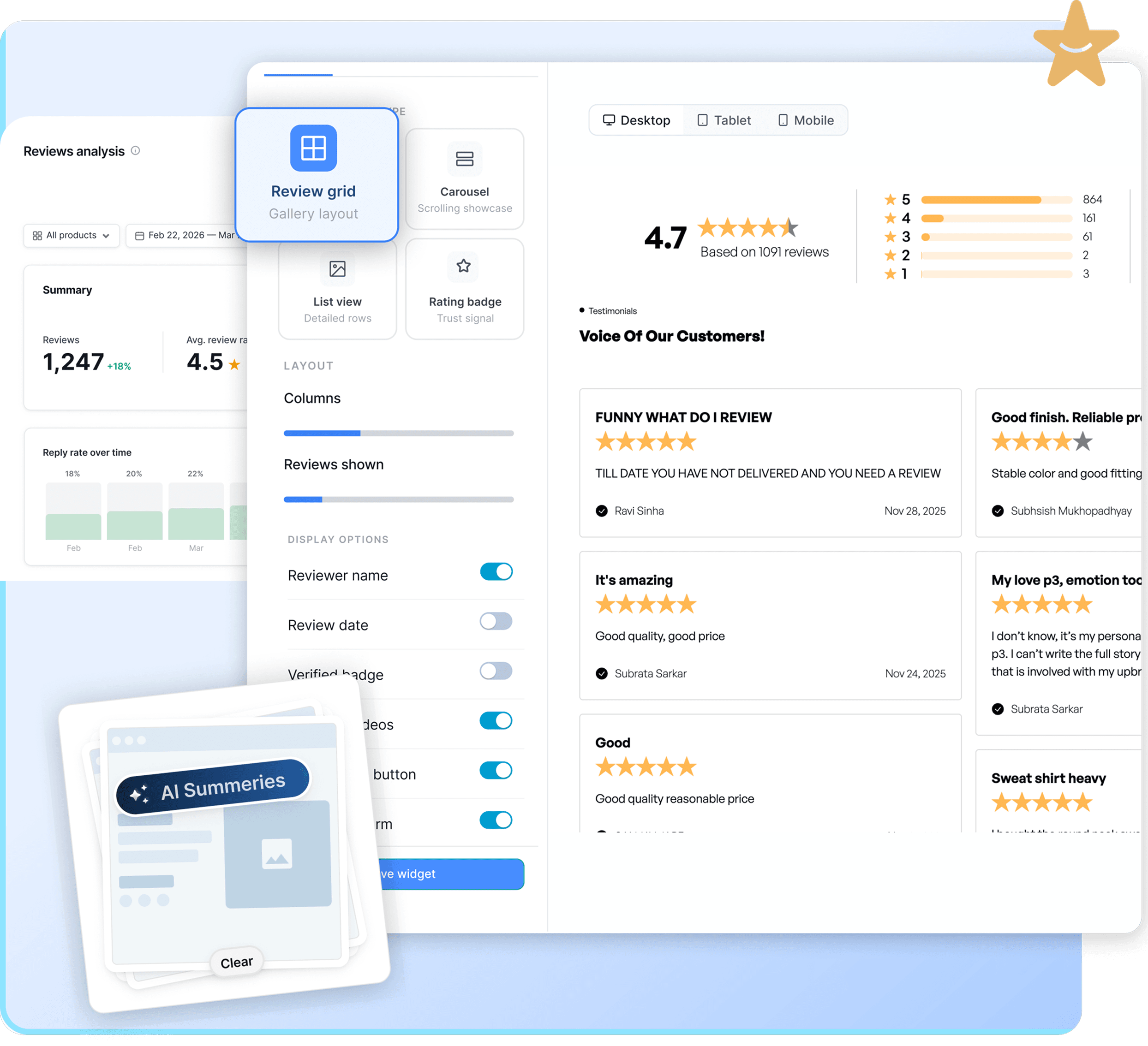 Reviews that build trust—and improve conversion: